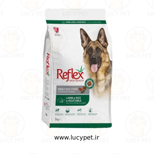 غذای خشک سگ رفلکس طعم گوشت بره، برنج و سبزیجات 15 کیلوگرم