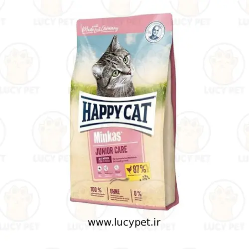 غذای خشک گربه مینکاس جونیور هپی کت Happy Cat وزن 10 کیلوگرم