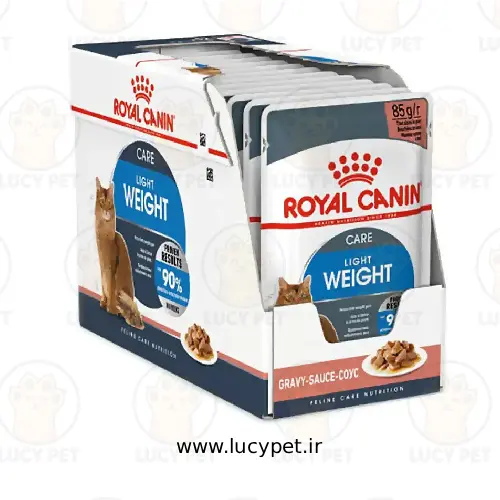 غذای پوچ گربه رویال کنین مدل لایت ویت گروی ROYAL CANIN LIGHT WEIGHT CARE GARVY 85 G بسته 12 تایی