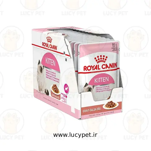پوچ بچه گربه رویال کنین مدل Kitten وزن ۸۵ گرم بسته 12 تایی