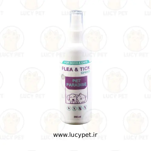 اسپری ضد کک و کنه سگ و گربه پت پارادایس مدل Flea And Tick حجم 200 میلی لیتر